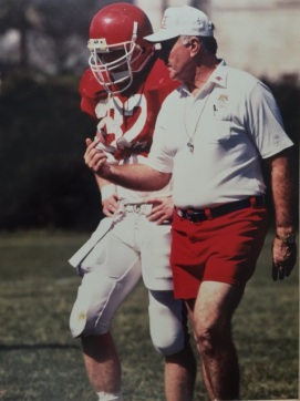 Former football head coach Jack Pardee (right) and son Ted Pardee (left)